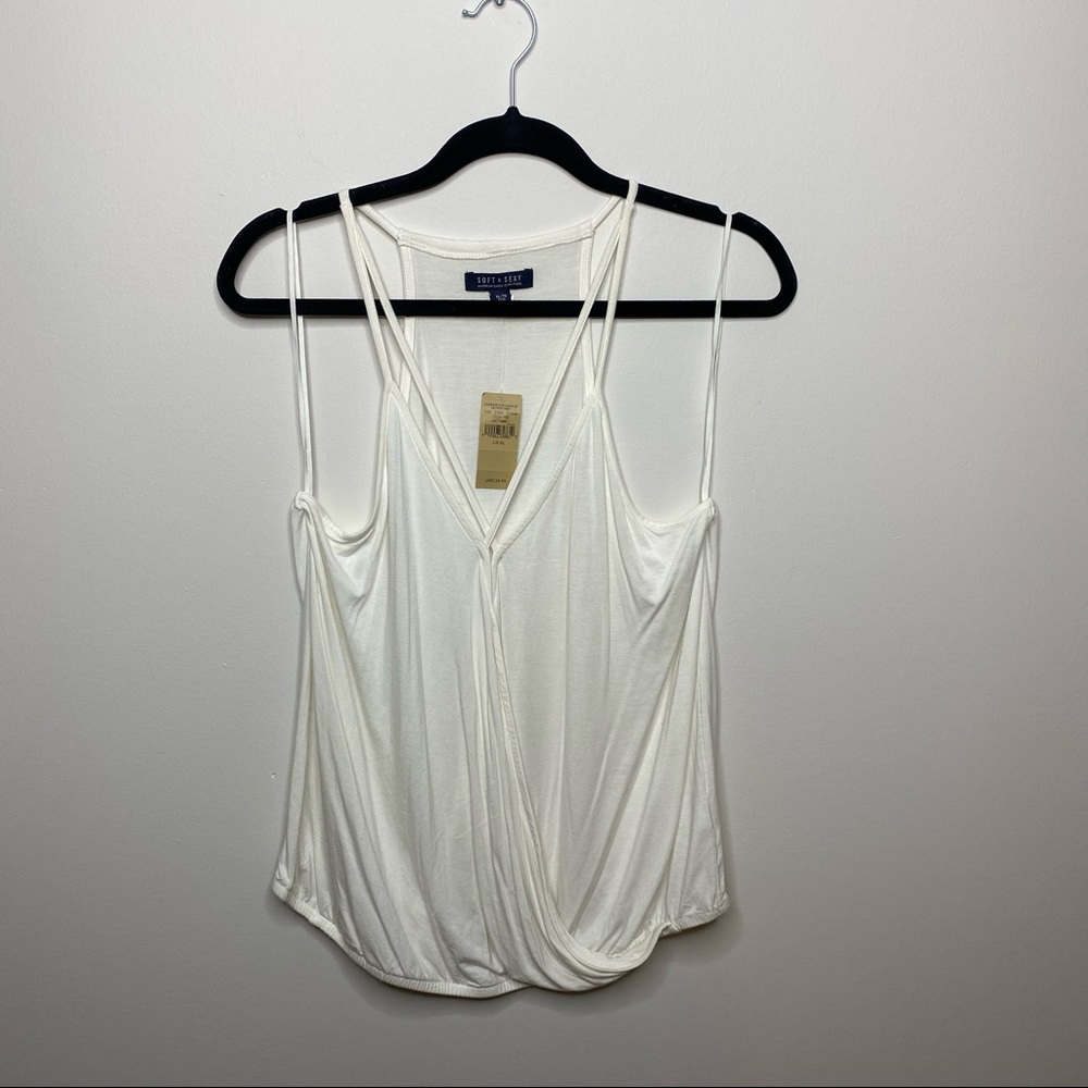 NWT American Eagle Soft and Sexy Surplice Crisscross Tank